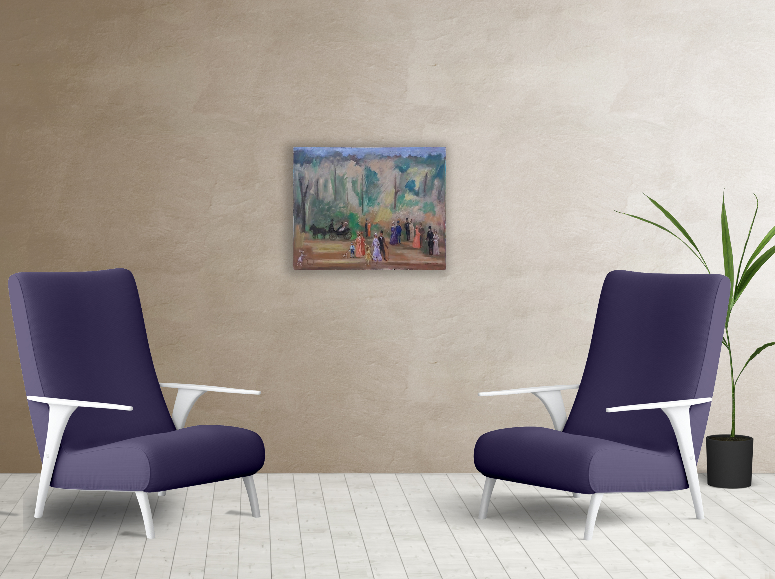 Living cuadro Buenos Aires 1 con marco